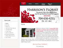 Tablet Screenshot of harrisonsflorist.com